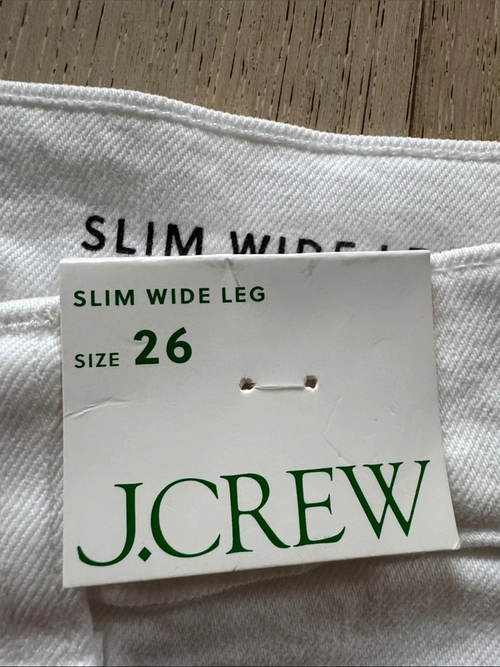 NWT J. Crew Women's White Wide Leg Slim Sailor Jeans Gold Buttons - Picture 6 of 7